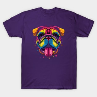 Olde English Bulldogge Trippy Artwork T-Shirt